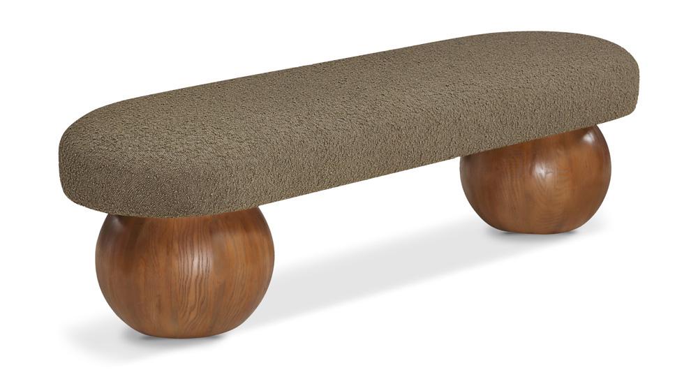 Meridian Furniture - Bowie Olive Bench - 22044Olive veiw 1