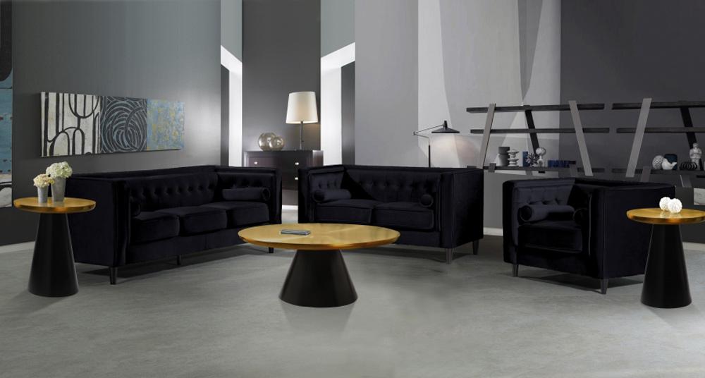 Meridian Furniture - Martini Brushed Gold/Matte Black Coffee Table - 240-C veiw 2