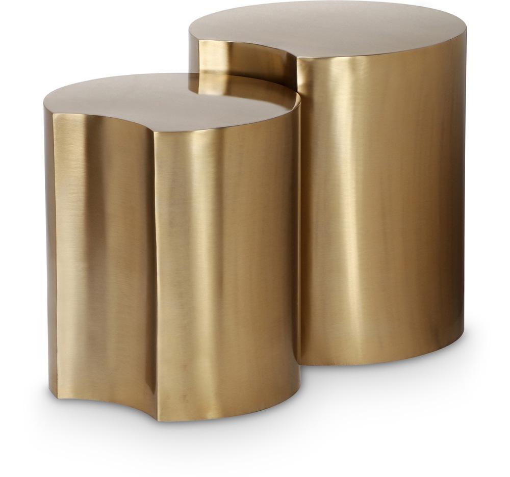 Meridian Furniture - Dimple Gold End Table - 2Pc - 99081Gold-2B veiw 1
