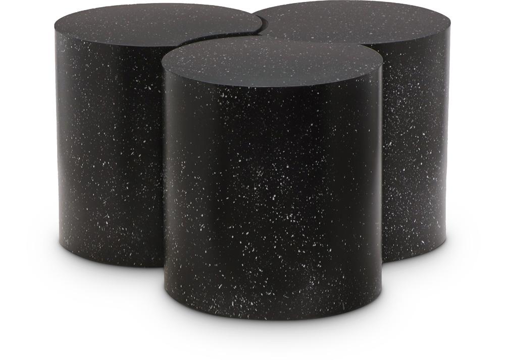 Meridian Furniture - Dimple Black Coffee Table - 3Pc - 99084Black-3E veiw 1