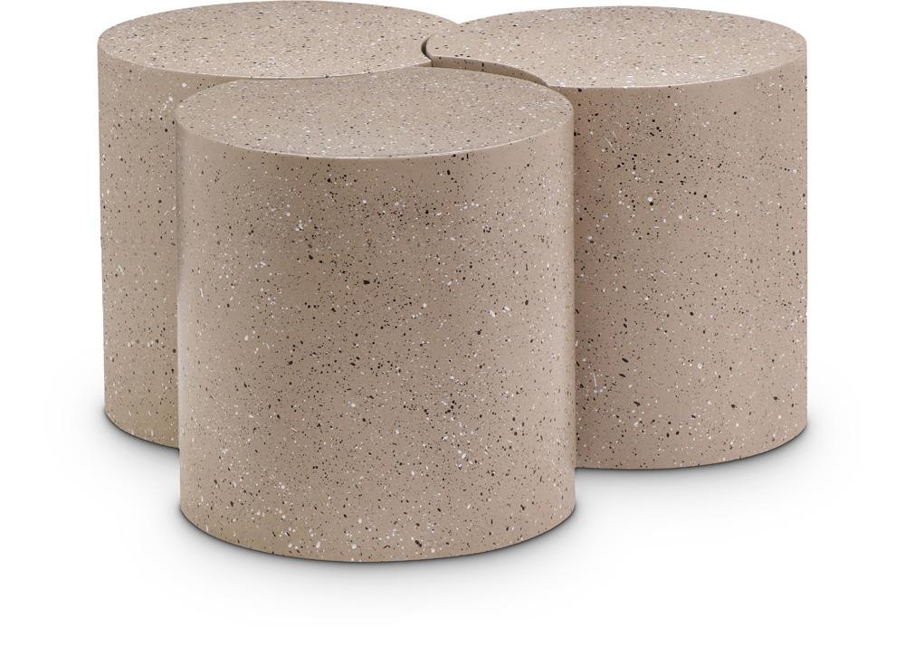Meridian Furniture - Dimple Taupe Coffee Table - 3Pc - 99084Taupe-3E veiw 1