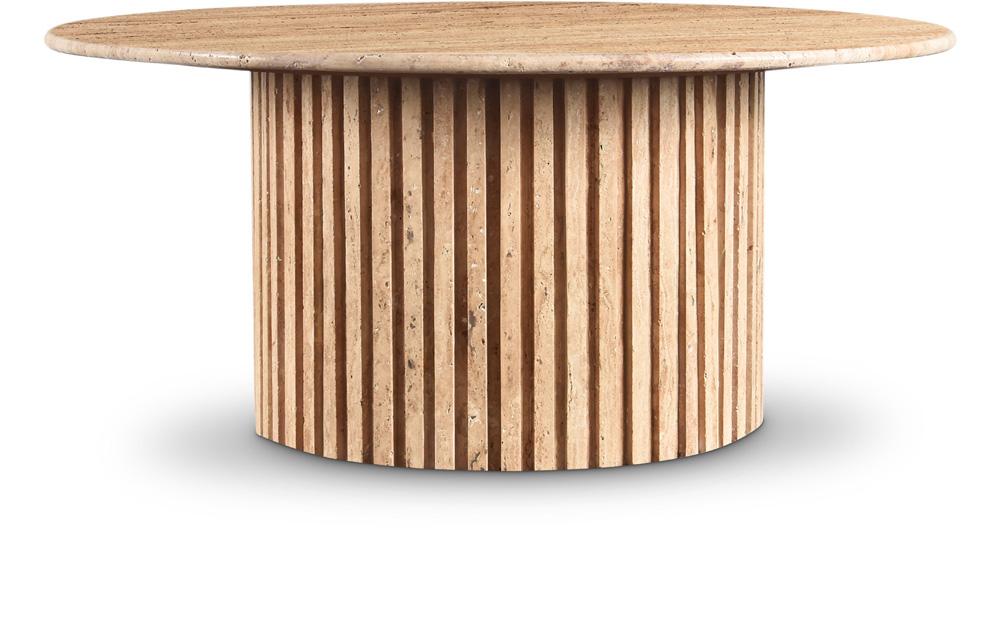 Meridian Furniture - Genoa Beige Coffee Table - 248Travertine-CT veiw 1