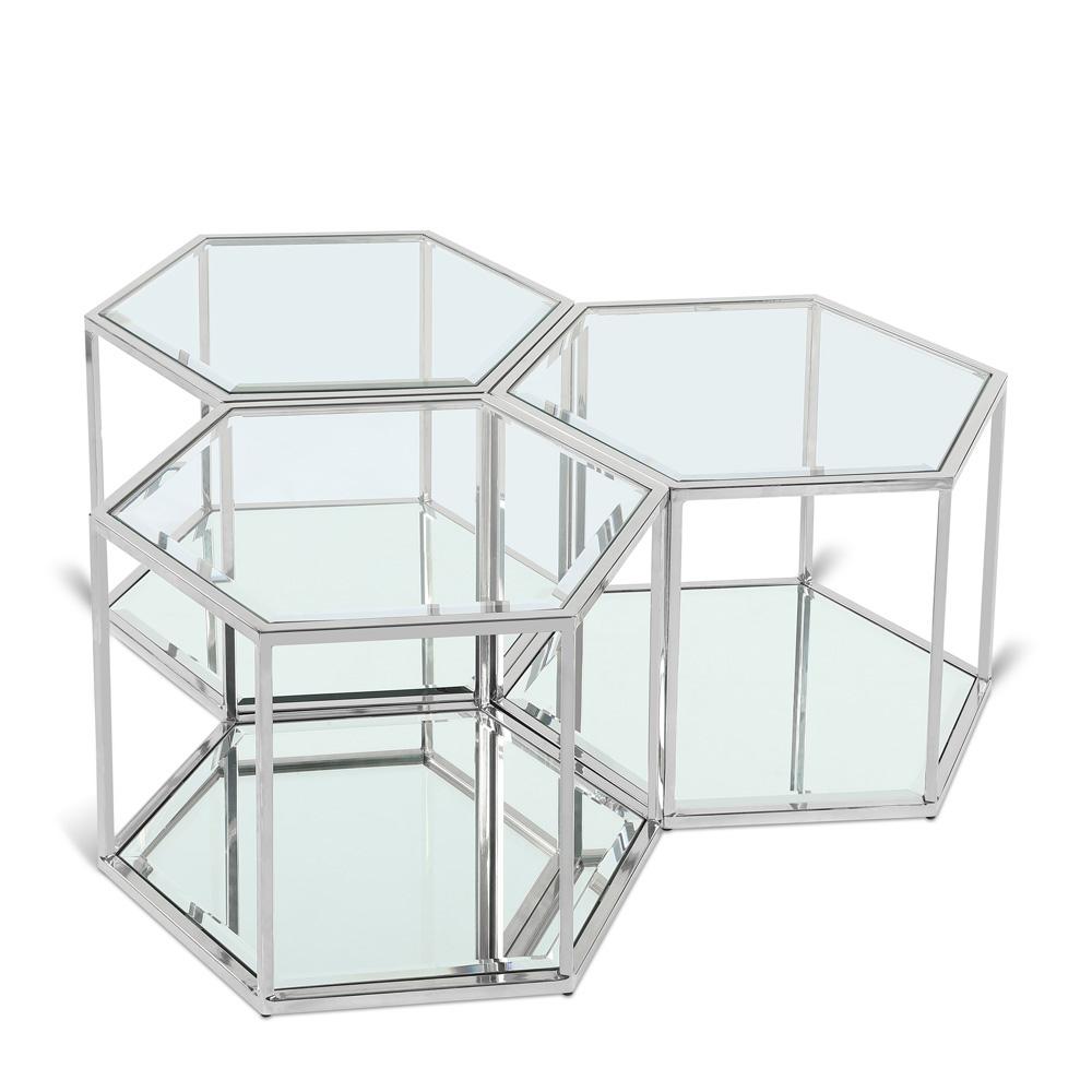 Meridian Furniture - Sei Chrome Coffee Table - 3pc - 206-CT-3PC veiw 1
