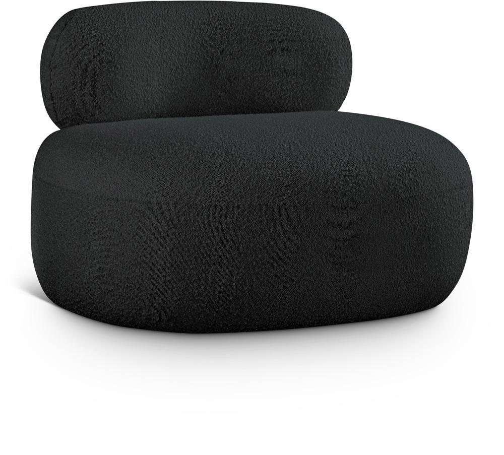 Meridian Furniture - Venti Black Boucle Fabric Chair - 140Black-C veiw 1