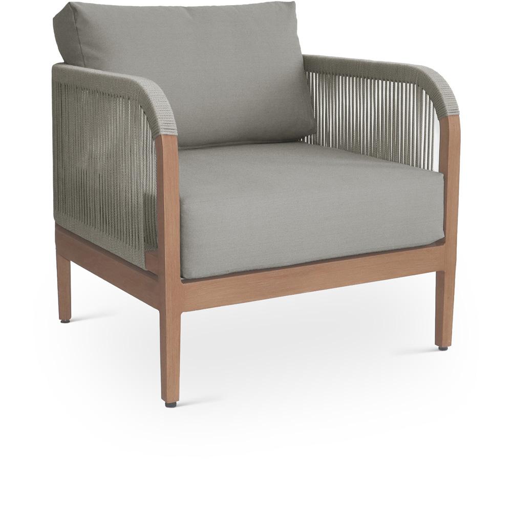 Meridian Furniture - Maui Grey Water Resistant Fabric Outdoor Patio Chair - 361Grey-C veiw 1