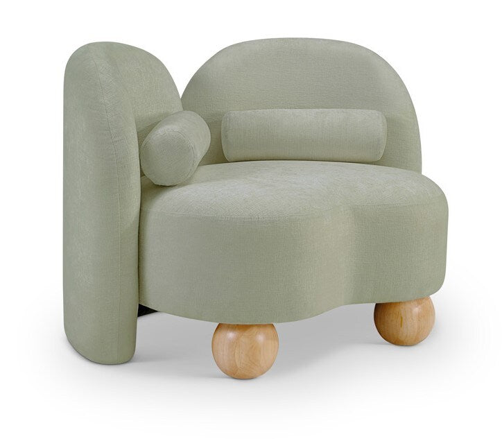 Meridian Furniture - Daphne Mint Chenille Fabric Chair - 44001Mint-C veiw 1
