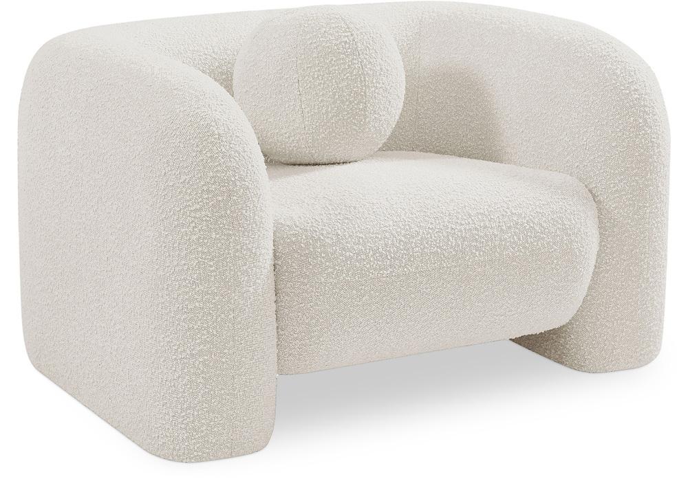 Meridian Furniture - Emory Cream Boucle Fabric Chair - 139Cream-C veiw 1