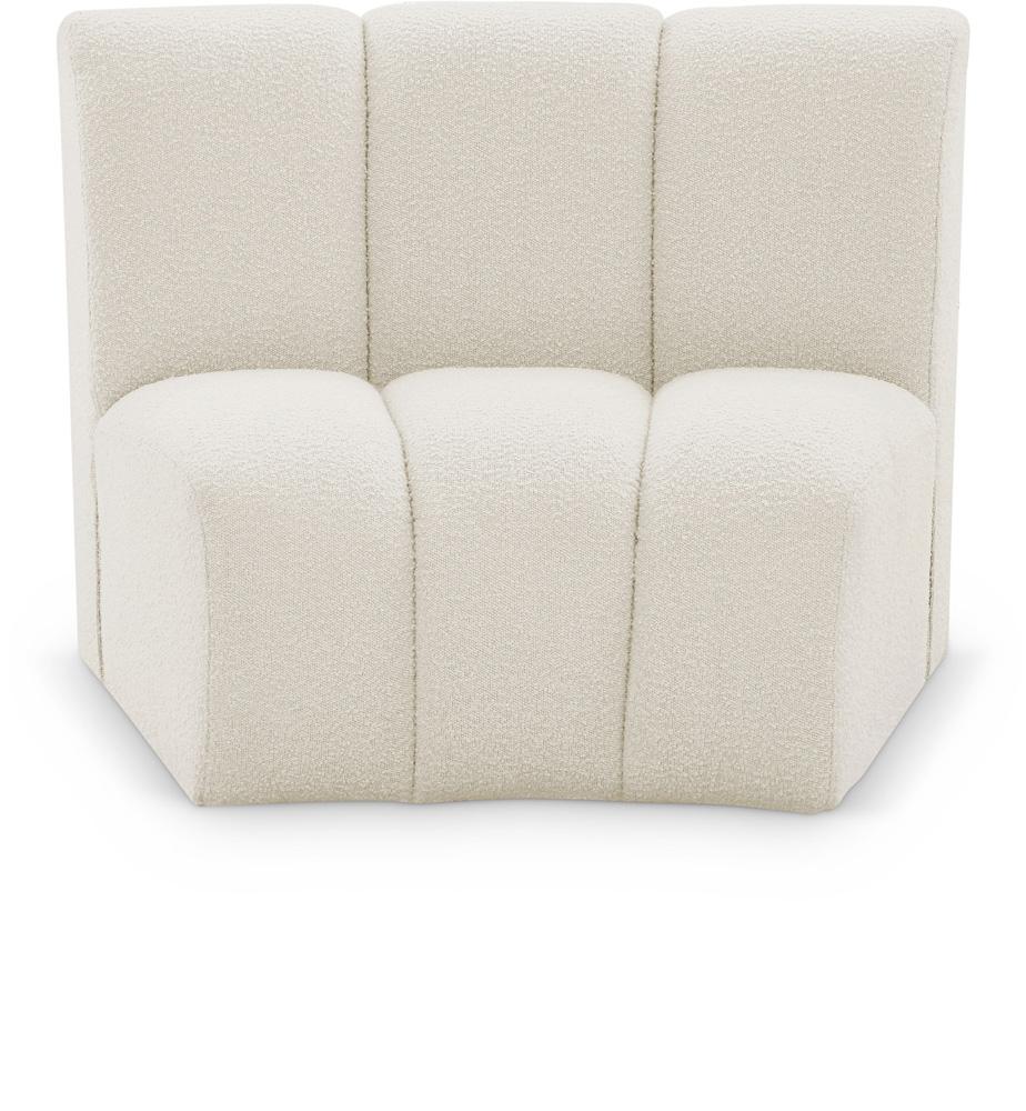 Meridian Furniture - Infinity Cream Boucle Fabric Modular Chair - 643Cream-C veiw 1