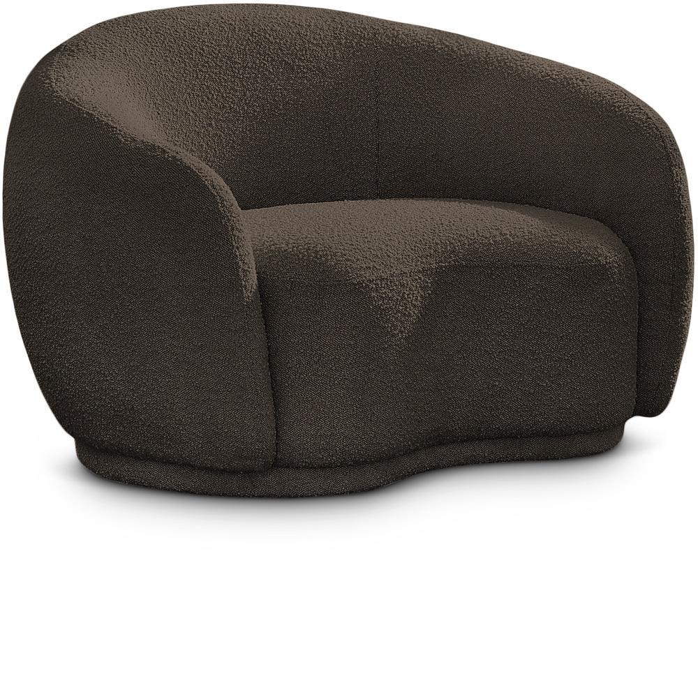 Meridian Furniture - Hyde Brown Boucle Fabric Chair - 693Brown-C veiw 1