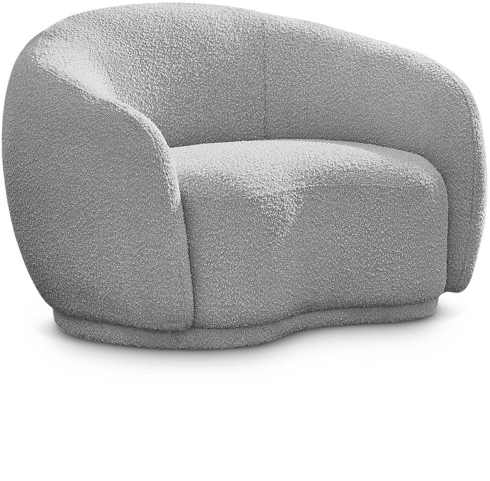 Meridian Furniture - Hyde Grey Boucle Fabric Chair - 693Grey-C veiw 1