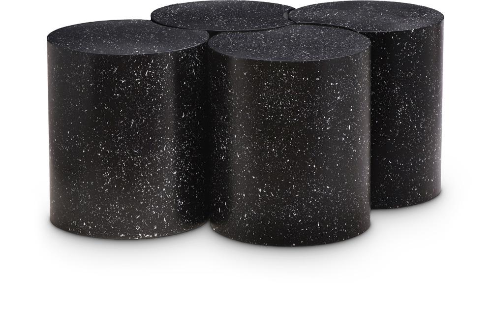 Meridian Furniture - Dimple Black Coffee Table - 4Pc - 99084Black-4B veiw 1
