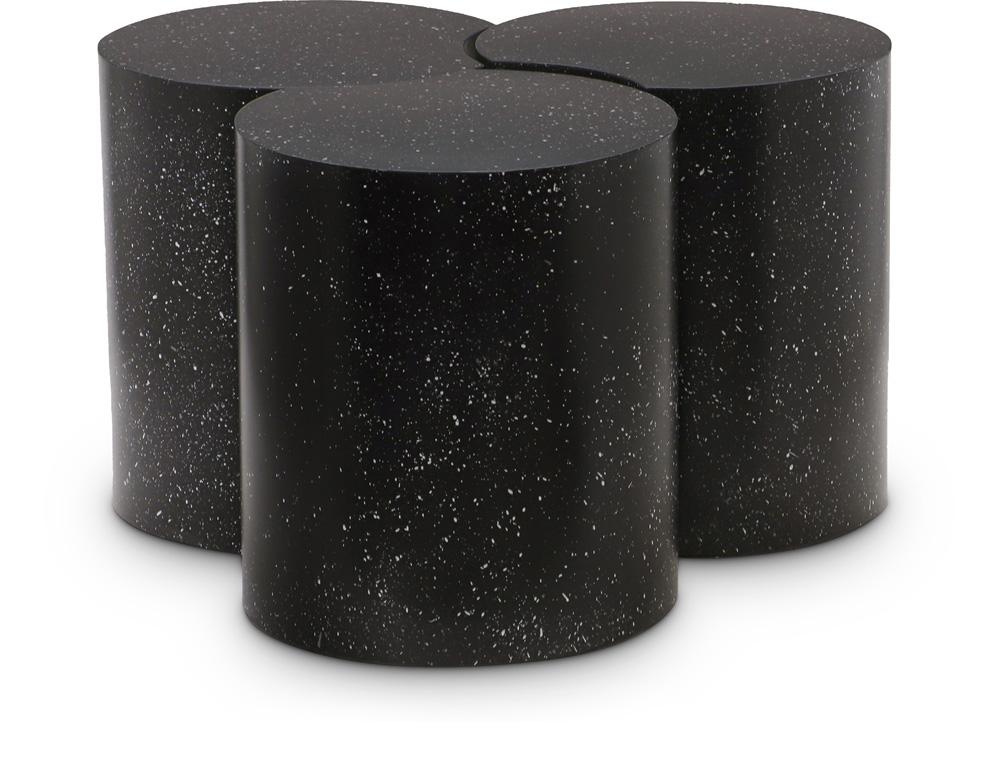 Meridian Furniture - Dimple Black Coffee Table - 3Pc - 99084Black-3D veiw 1