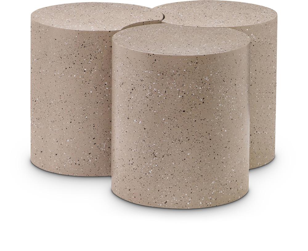 Meridian Furniture - Dimple Taupe Coffee Table - 3Pc - 99084Taupe-3D veiw 1