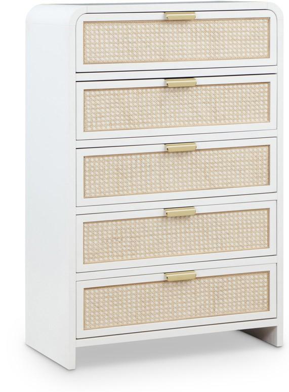 Meridian Furniture - Sage White Chest - 873White-CH veiw 1
