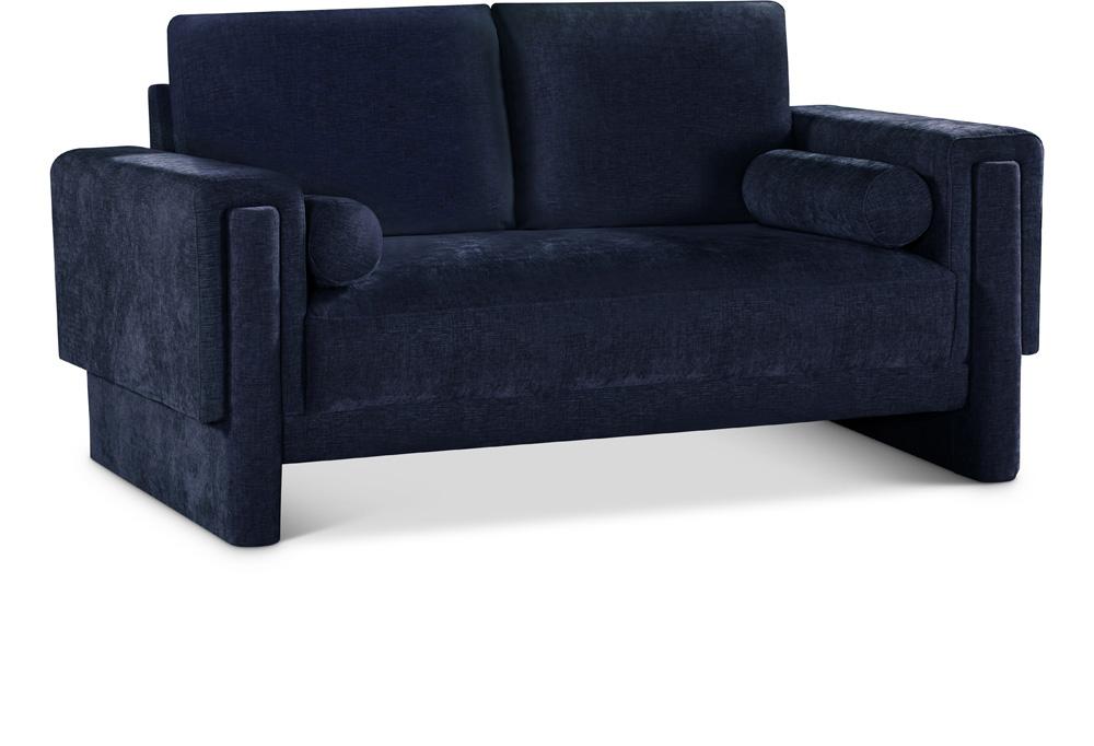 Meridian Furniture - Madeline Navy Chenille Fabric Loveseat - 152Navy-L veiw 1