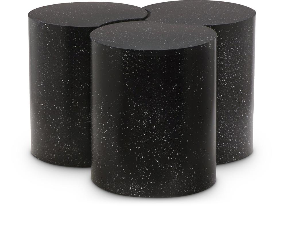 Meridian Furniture - Dimple Black Coffee Table - 3Pc - 99084Black-3C veiw 1