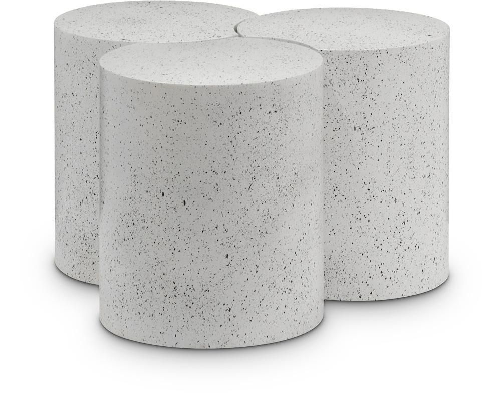 Meridian Furniture - Dimple White Coffee Table - 3Pc - 99084White-3C veiw 1