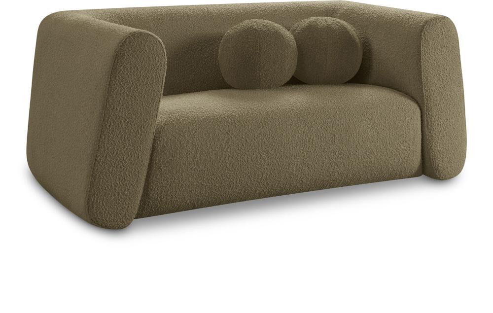 Meridian Furniture - Abbington Olive Boucle Fabric Loveseat - 113Olive-L veiw 1