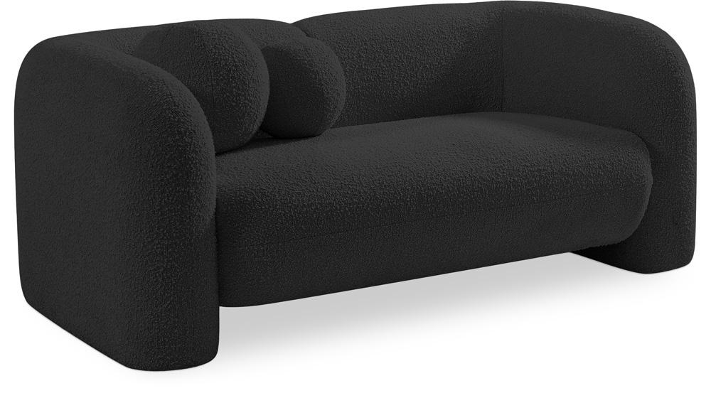 Meridian Furniture - Emory Black Boucle Fabric Loveseat - 139Black-L veiw 1