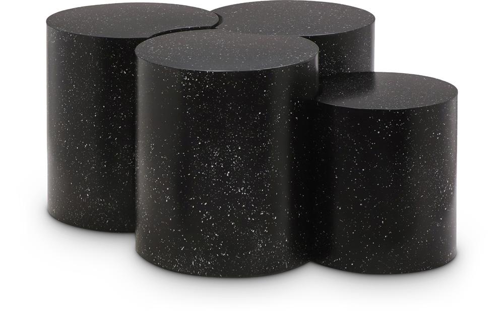 Meridian Furniture - Dimple Black Coffee Table - 4Pc - 99084Black-4A veiw 1