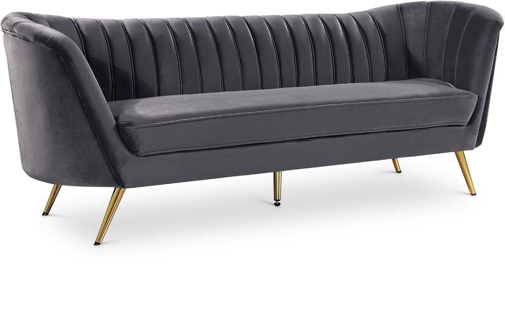 Meridian Furniture - Margo Grey Velvet Sofa - 622Grey-S veiw 1