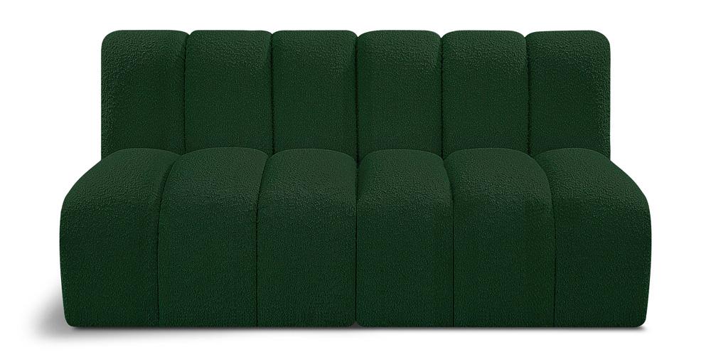 Meridian Furniture - Arc Green Boucle Fabric Modular Sofa - 2Pc - 102Green-S2A veiw 1