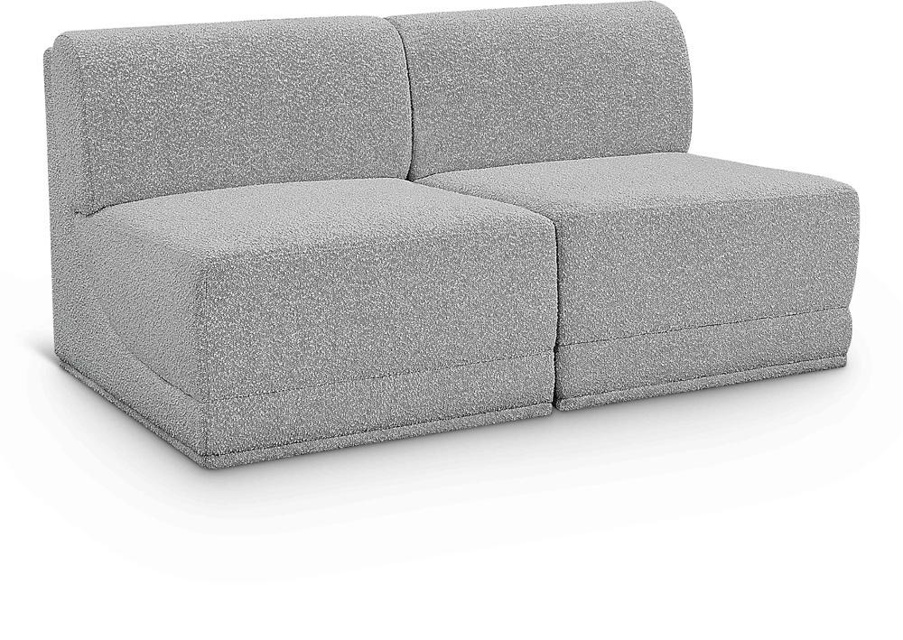 Meridian Furniture - Ollie Grey Boucle Fabric Modular Sofa - 2Pc - 118Grey-S60 veiw 1