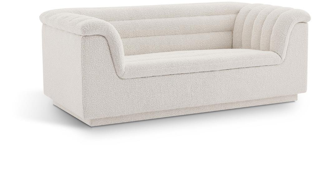 Meridian Furniture - Cascade Cream Boucle Fabric Loveseat - 191Cream-L veiw 1