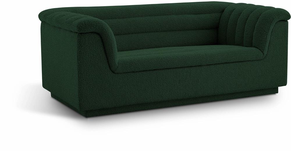 Meridian Furniture - Cascade Green Boucle Fabric Loveseat - 191Green-L veiw 1