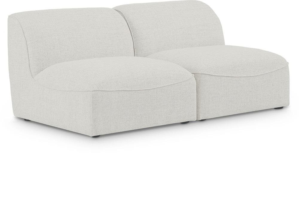 Meridian Furniture - Miramar Cream Durable Linen Textured Modular Sofa - 2Pc - 683Cream-S66 veiw 1