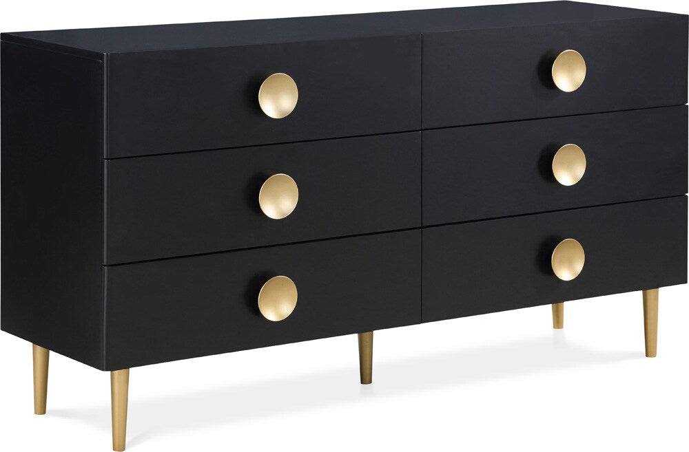 Meridian Furniture - Zayne Black Dresser - 842Black-D veiw 1