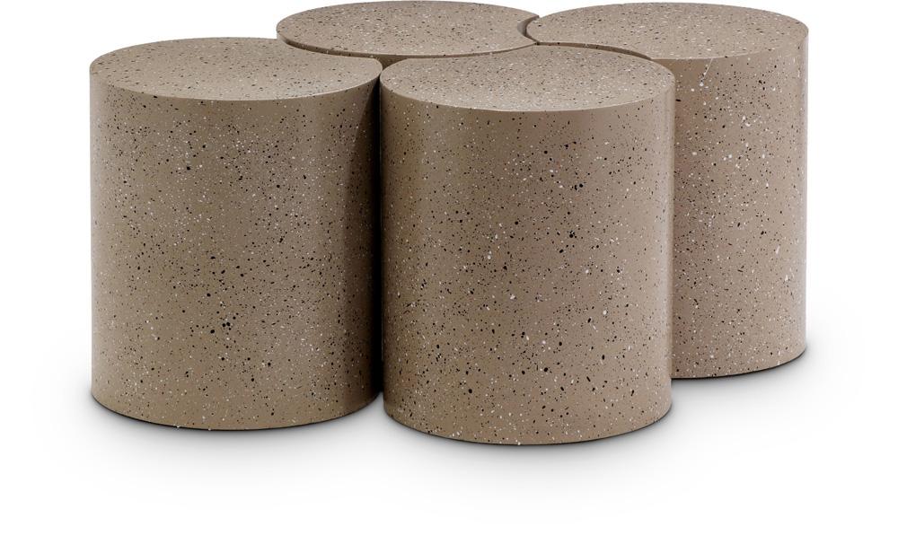 Meridian Furniture - Dimple Taupe Coffee Table - 4Pc - 99084Taupe-4C veiw 1