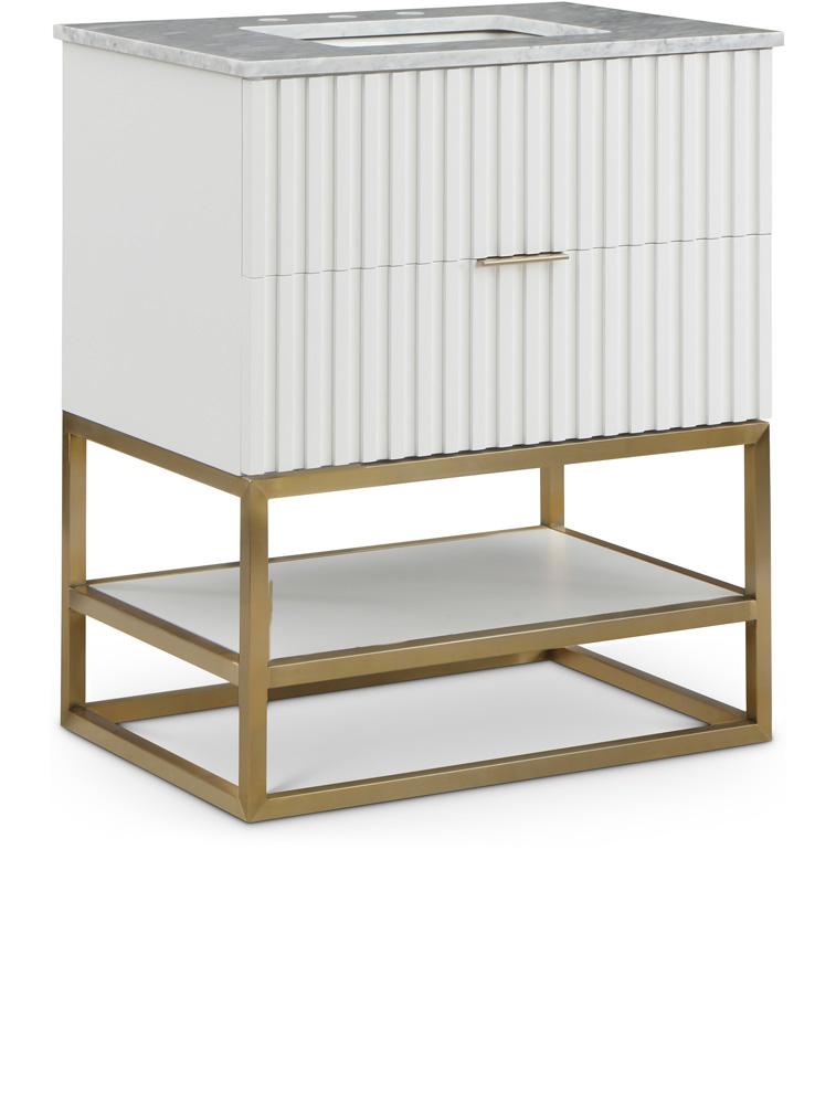 Meridian Furniture - Monad White Bathroom Vanity - 404White-30 veiw 1