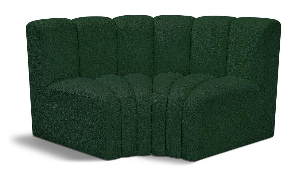 Meridian Furniture - Arc Green Boucle Fabric Modular Sofa - 2Pc - 102Green-S2B veiw 1
