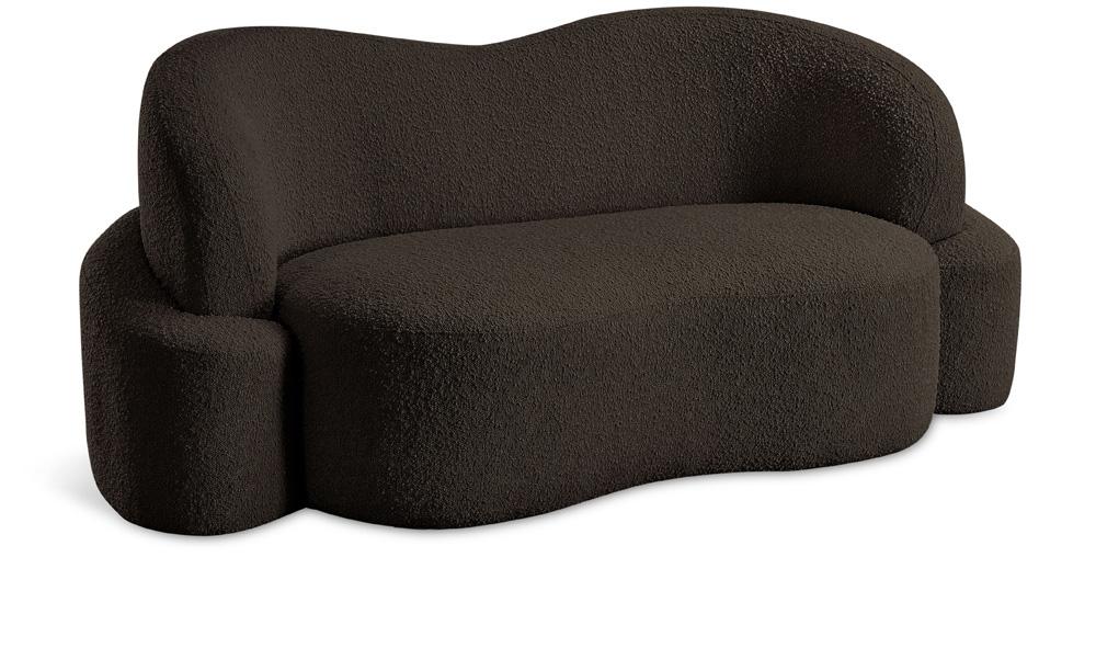Meridian Furniture - Principessa Brown Boucle Fabric Loveseat - 108Brown-L veiw 1