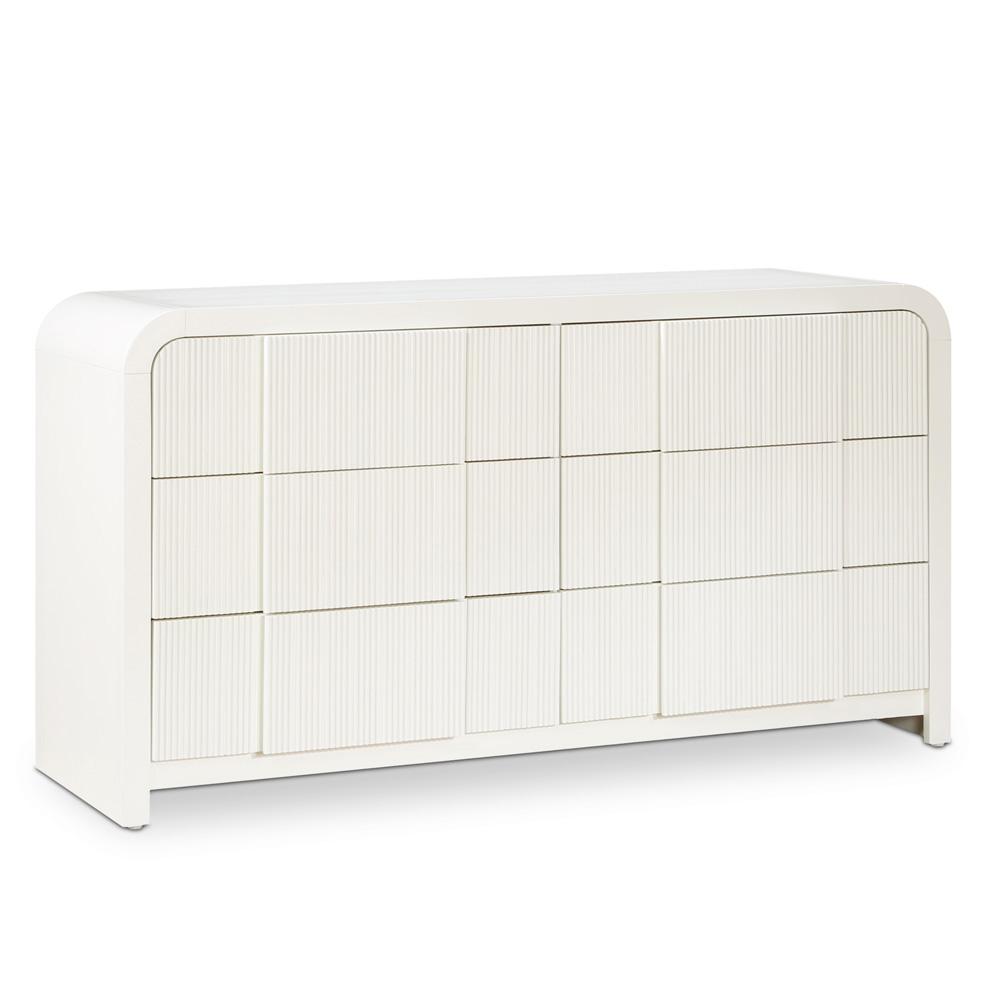 Meridian Furniture - Fluted Cream Dresser - 314Cream-D veiw 1