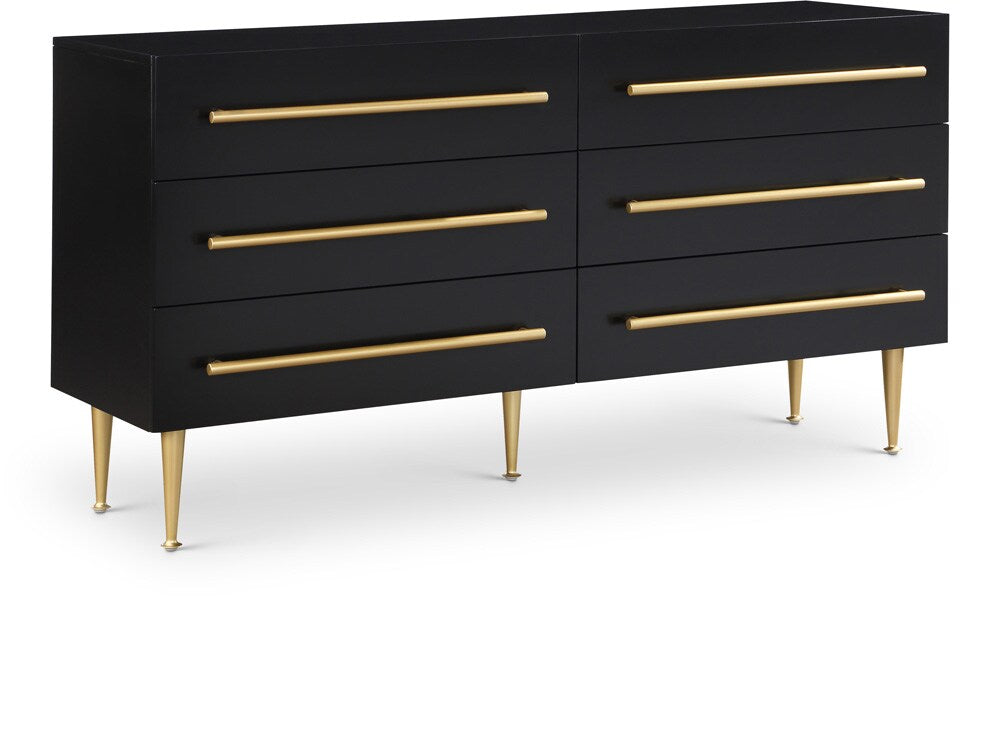 Meridian Furniture - Marisol Black Dresser - 844Black-D veiw 1
