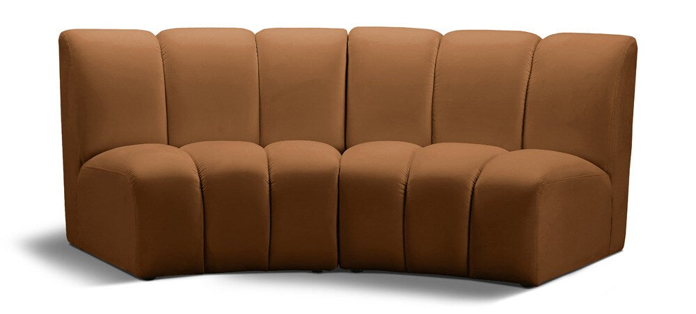 Meridian Furniture - Infinity Saddle Velvet 2pc. Modular Sectional - 638Saddle-2PC veiw 1