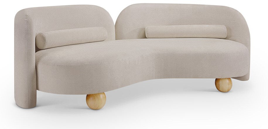 Meridian Furniture - Daphne Beige Chenille Fabric Sofa - 44001Beige-S veiw 1