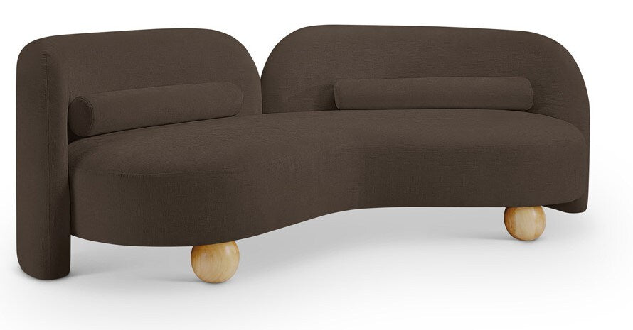 Meridian Furniture - Daphne Brown Chenille Fabric Sofa - 44001Brown-S veiw 1