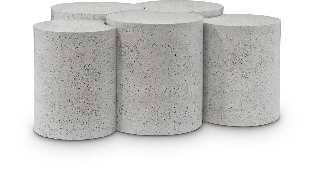 Meridian Furniture - Dimple White Coffee Table - 5Pc - 99084White-5A veiw 1