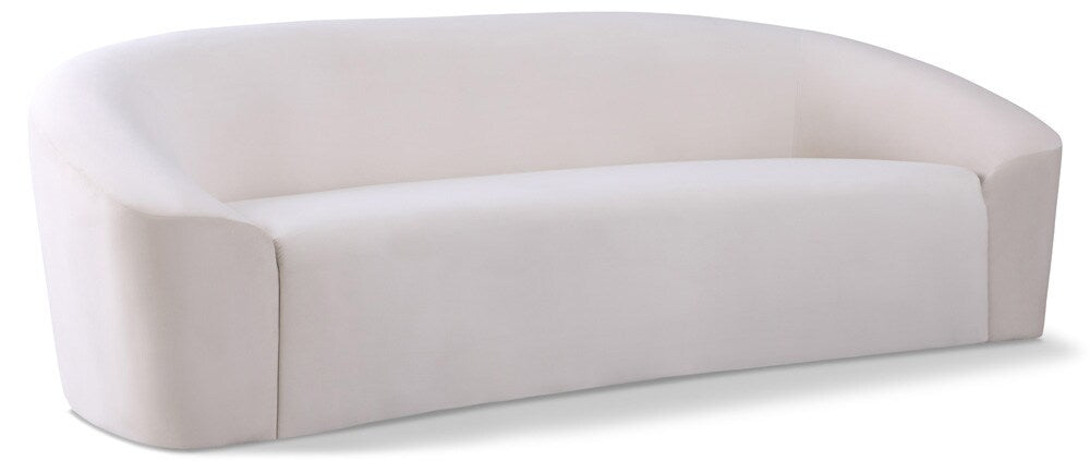 Meridian Furniture - Riley Cream Velvet Sofa - 610Cream-S veiw 1