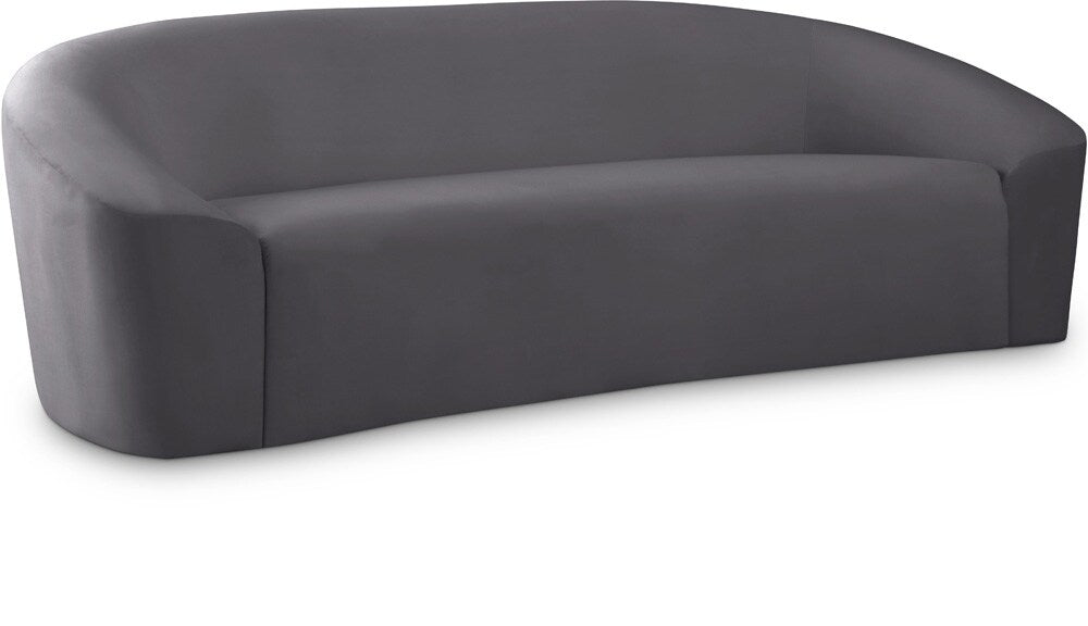 Meridian Furniture - Riley Grey Velvet Sofa - 610Grey-S veiw 1
