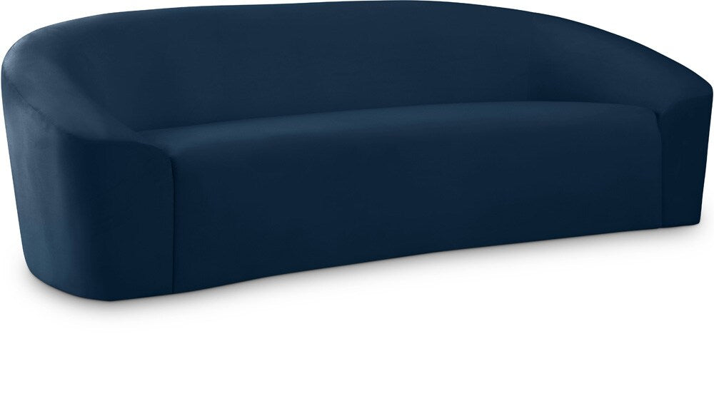 Meridian Furniture - Riley Navy Velvet Sofa - 610Navy-S veiw 1