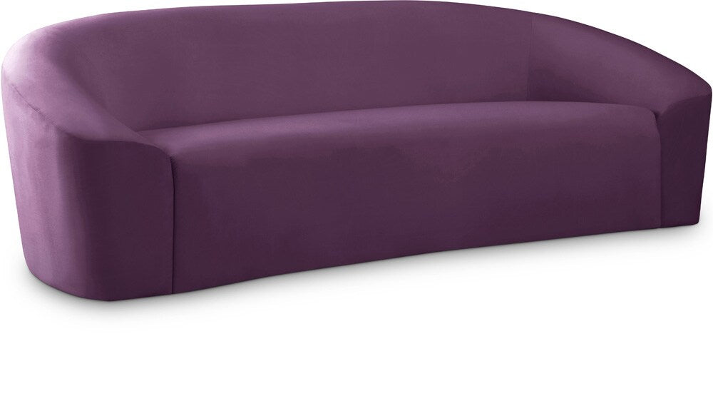 Meridian Furniture - Riley Purple Velvet Sofa - 610Purple-S veiw 1