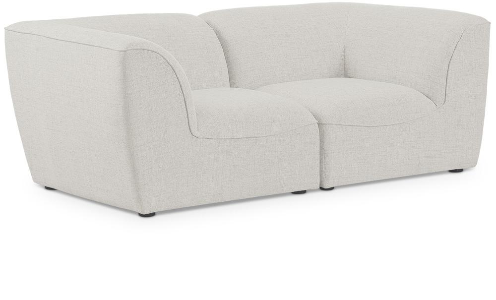 Meridian Furniture - Miramar Cream Durable Linen Textured Modular Sofa - 2Pc - 683Cream-S76 veiw 1