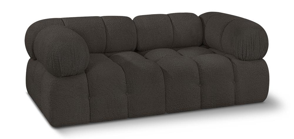 Meridian Furniture - Ames Brown Boucle Fabric Modular Sofa - 2Pc - 611Brown-S68A veiw 1