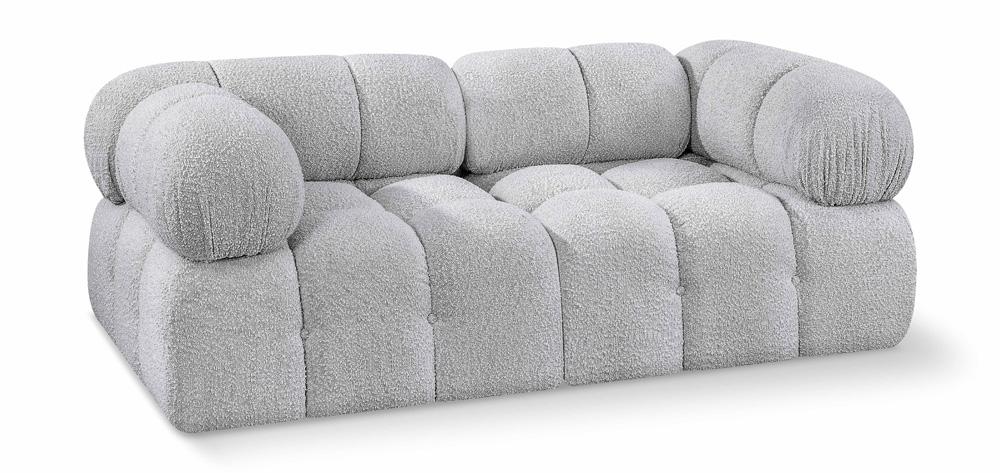 Meridian Furniture - Ames Grey Boucle Fabric Modular Sofa - 2Pc - 611Grey-S68A veiw 1