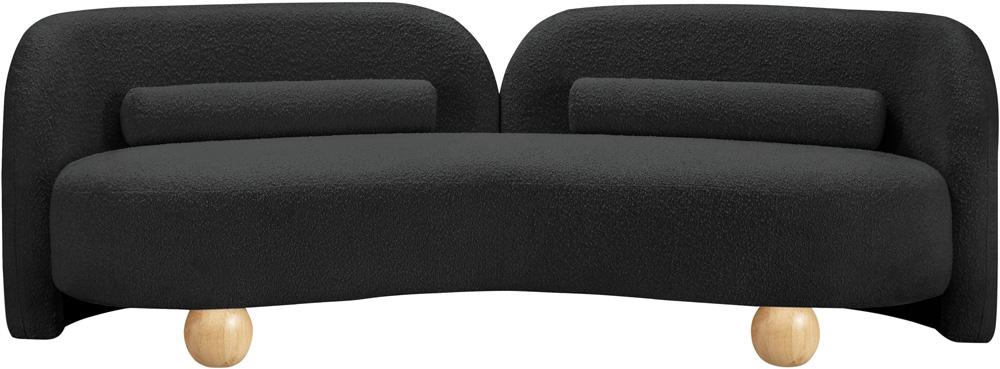 Meridian Furniture - Daphne Black Boucle Fabric Sofa - 44003Black-S veiw 1