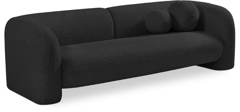 Meridian Furniture - Emory Black Boucle Fabric Sofa - 139Black-S veiw 1